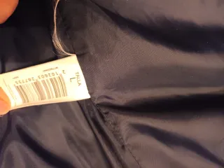 Parka hombre azul y marrón