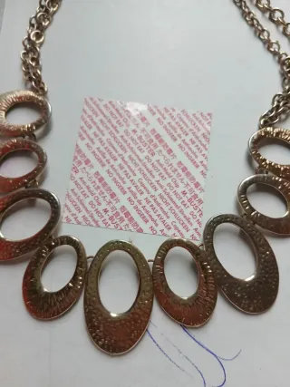 Collana vintage grandi anelli ondulati