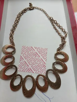 Collana vintage grandi anelli ondulati