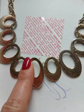 Collana vintage grandi anelli ondulati