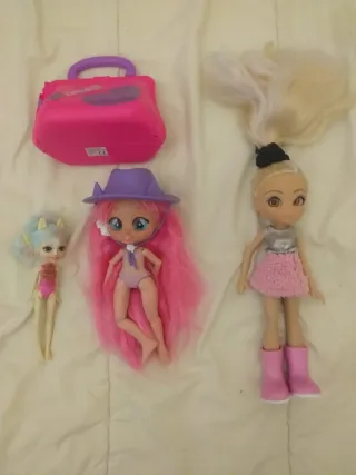 Coche Barbie Fiat 500 Blanco y muñecas barbie