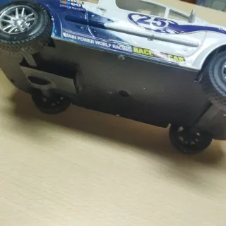 Coche de juguete Hot Racing azul y blanco