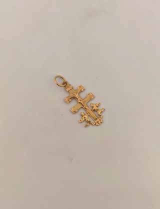 Colgante Cruz Caravaca con ángeles