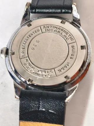 Orologio Union Vintage Argento Nero