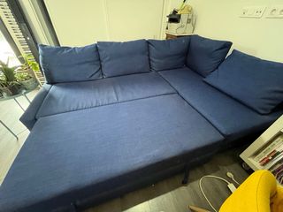 Sofá Cama Azul Tela