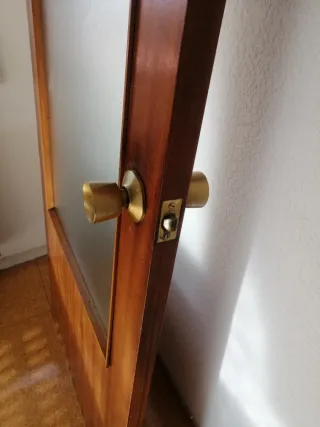 Puerta interior madera con cristal