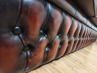 Sofá cama Chesterfield de cuero USA + transporte