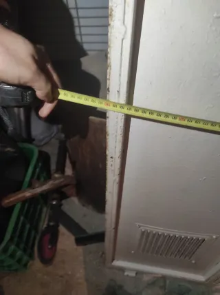 Puerta hierro blanca 90x190