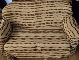 Funda sofá 2 plazas beige y marrón