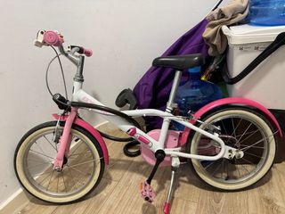 Bicicleta infantil niña rosa y blanca