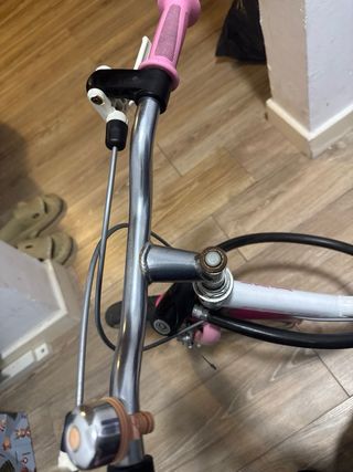 Bicicleta infantil niña rosa y blanca