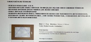 Ventana de PVC con oscilo batiente