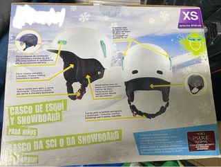 Casco esquí infantil  y gafas