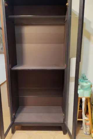 Estantería Vitrina Madera y Cristal