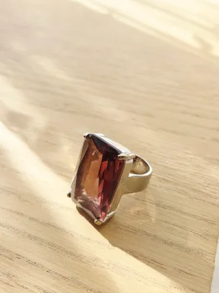 Anillo Vintage Piedra Grande 16mm