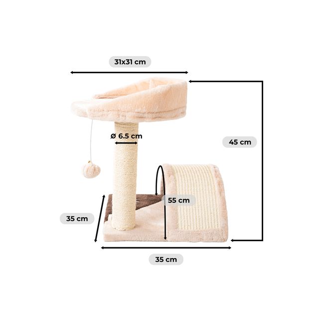 Albero gratta per gatti MININO beige/marrone