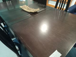 Mesa Comedor Extensible Madera Bambú