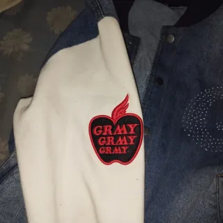 Chaqueta vaquera Grimey azul y blanca original