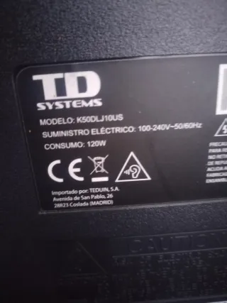 TV TD SYSTEM 50" SMART TV 4K PERFECTO ESTADO