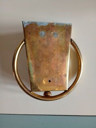 Lampada da parete anni '50 oro e bianco