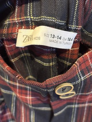 Pantalones niña cuadros