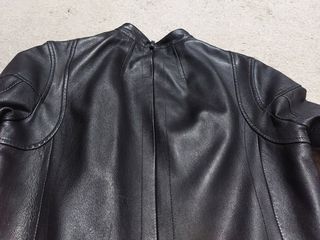 Cazadora Piel Negra Mango Talla