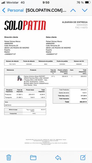 Patines artísticos Risport Venus 4 ruedas
