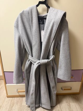 Gabardina Stradivarius Gris Talla XS