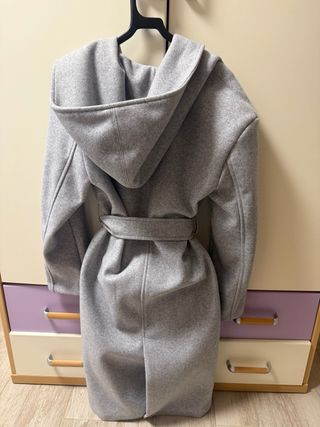 Gabardina Stradivarius Gris Talla XS