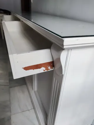 Mueble buffet vintage blanco 207cm