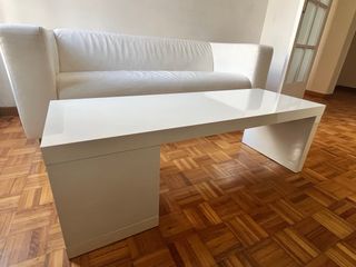 Sofá 2 plazas piel blanco Ikea