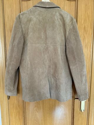 Chaqueta Zara Cuero Ante Marrón