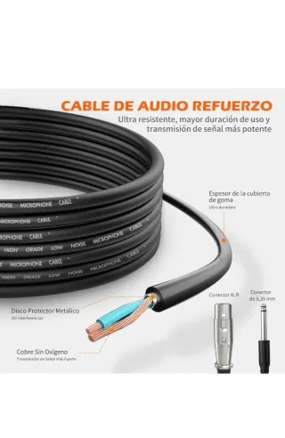 Micrófono Dinámico TALIMEN Profesional Cableado