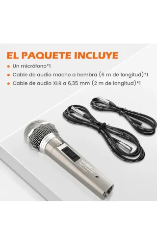 Micrófono Dinámico TALIMEN Profesional Cableado