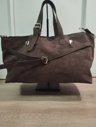 Bolso de mano marrón