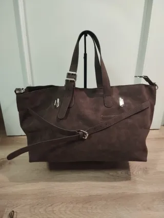 Bolso de mano marrón