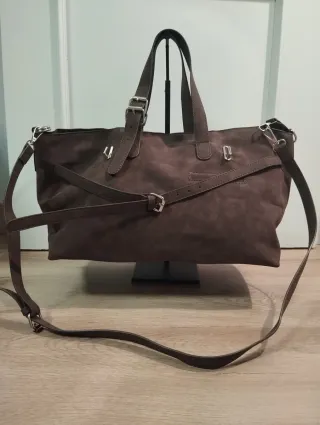 Bolso de mano marrón