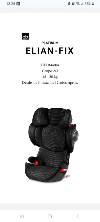 Silla Coche GB Platinum Grupo 2/3