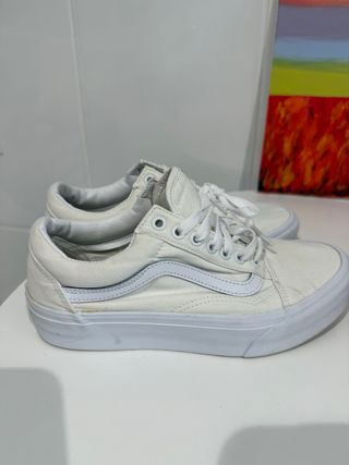Vans Blancas Plataforma