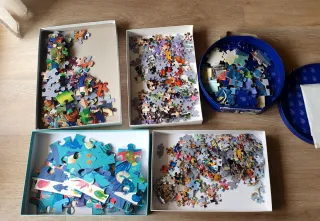 Lote 5 puzzles Dragon Ball, Disney, Djeco