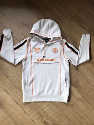 Sudadera Black Bananas Blanca y Naranja