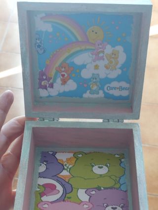 Caja de madera decorada osos amorosos care bears