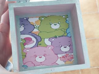 Caja de madera decorada osos amorosos care bears