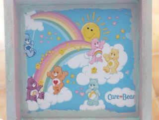 Caja de madera decorada osos amorosos care bears