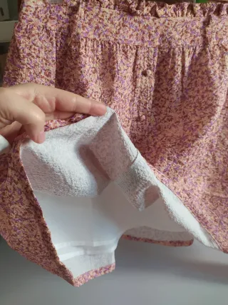 Falda estampada rosa y morada Talla L