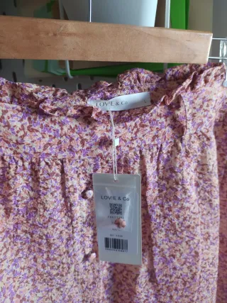 Falda estampada rosa y morada Talla L