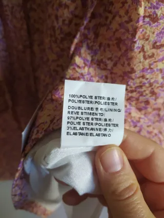 Falda estampada rosa y morada Talla L