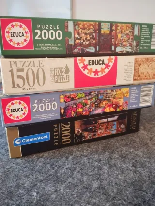 Lote 4 Puzzles Educa 2000 y 1500 piezas