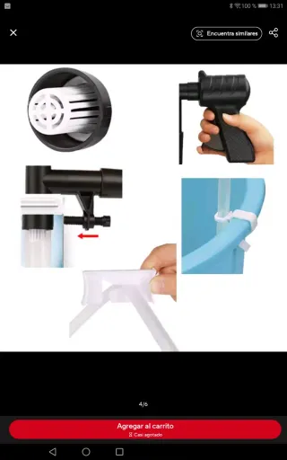 Strumento per pulizia ghiaia e raschietto per acquari con azionamento pneumatico