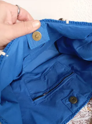 Bolso de ganchillo con flores granny